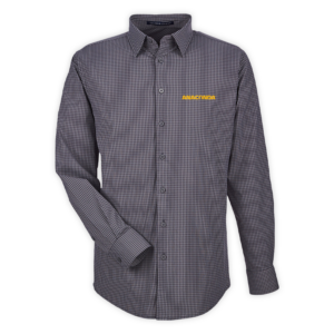 Anaconda | CrownLux Performance® Men's Tonal Mini Check Woven Shirt in Graphite