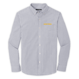 Anaconda | Broadcloth Gingham Easy Care Shirt in Gusty Grey