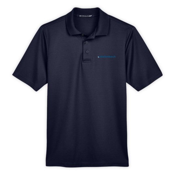 Diefenbach | CrownLux Performance® Men's Plaited Polo in Navy