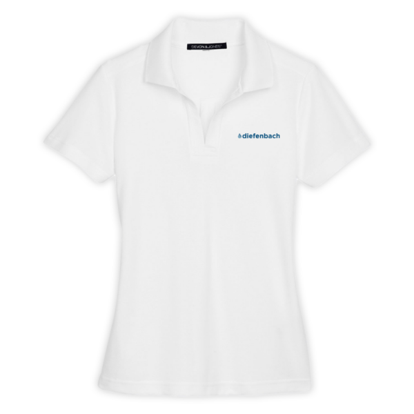 Diefenbach | CrownLux Performance® Ladies' Plaited Polo in White