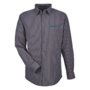 Diefenbach | CrownLux Performance® Men's Tonal Mini Check Woven Shirt in Graphite