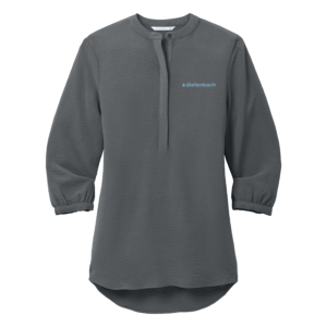 Diefenbach | Ladies 3/4-Sleeve Textured Crepe Tunic in Graphite