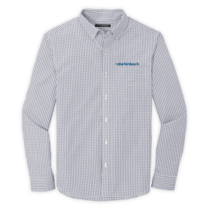 Diefenbach | Broadcloth Gingham Easy Care Shirt in Gusty Grey