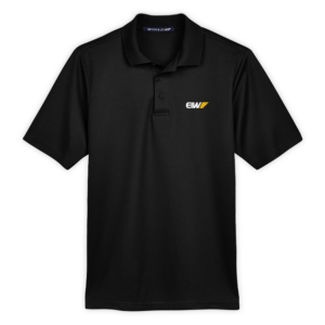 EIW | CrownLux Performance® Men's Plaited Polo in Black