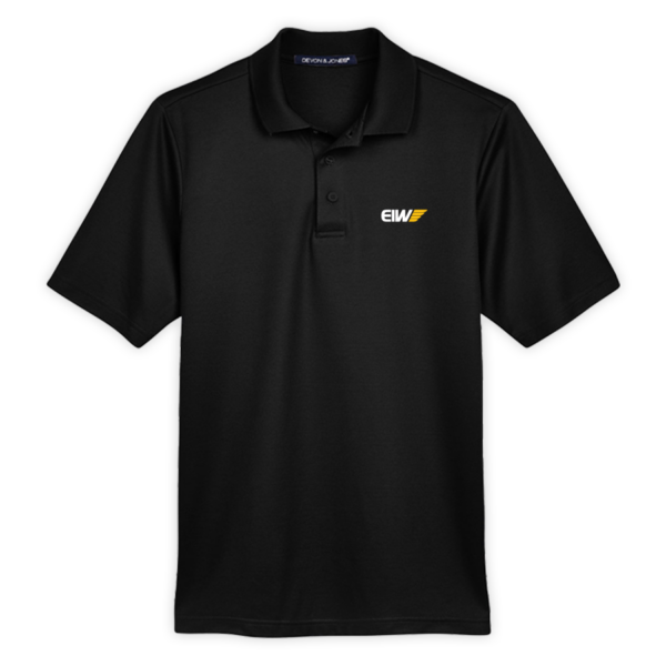 EIW | CrownLux Performance® Men's Plaited Polo in Black