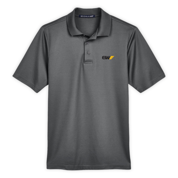 EIW | CrownLux Performance® Men's Plaited Polo in Graphite