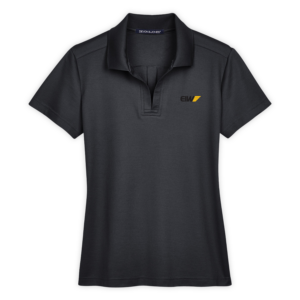 EIW | CrownLux Performance® Ladies' Plaited Polo in Black