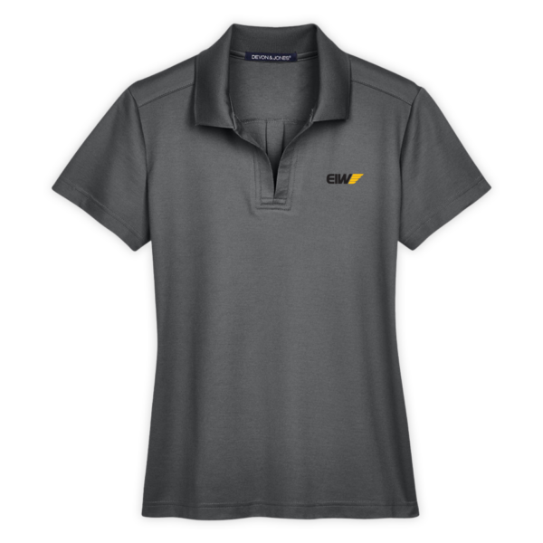 EIW | CrownLux Performance® Ladies' Plaited Polo in Graphite