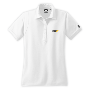 EIW | Ladies' Jewel Polo in White