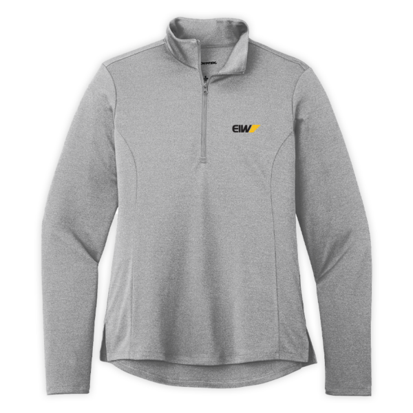 EIW | Ladies Endeavor 1/2-Zip Pullover in Light Grey Heather