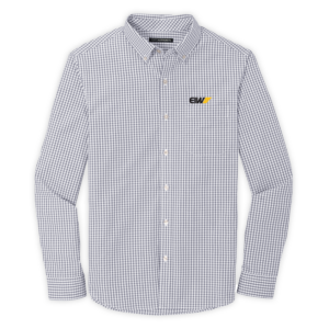 EIW | Broadcloth Gingham Easy Care Shirt in Gusty Grey
