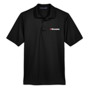 McLanahan | CrownLux Performance® Men's Plaited Polo in Black