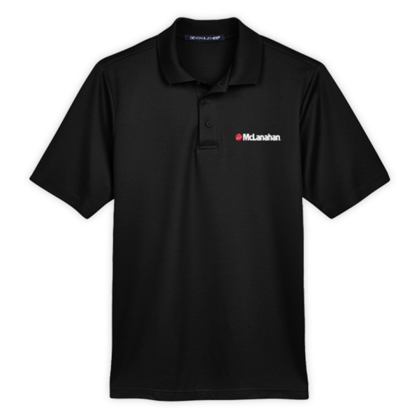 McLanahan | CrownLux Performance® Men's Plaited Polo in Black