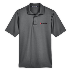McLanahan | CrownLux Performance® Men's Plaited Polo in Graphite