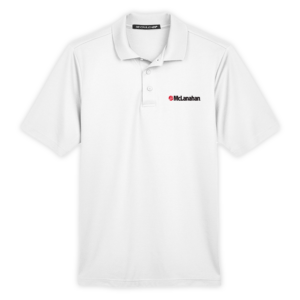 McLanahan | CrownLux Performance® Men's Plaited Polo in White