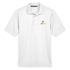 RubbleCrusher | CrownLux Performance® Men's Plaited Polo in White