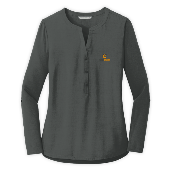 RubbleCrusher | Ladies Concept Henley Tunic in Grey Smoke