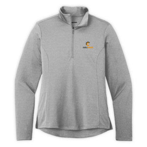 RubbleCrusher | Ladies Endeavor 1/2-Zip Pullover in Light Grey Heather