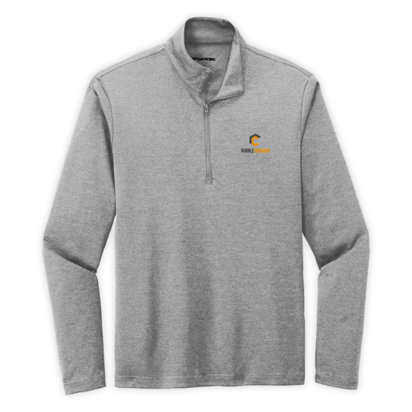 RubbleCrusher | Men's Endeavor 1/2-Zip Pullover in Light Grey Heather