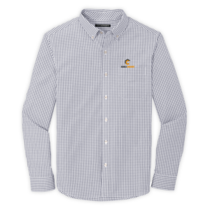RubbleCrusher | Broadcloth Gingham Easy Care Shirt in Gusty Grey